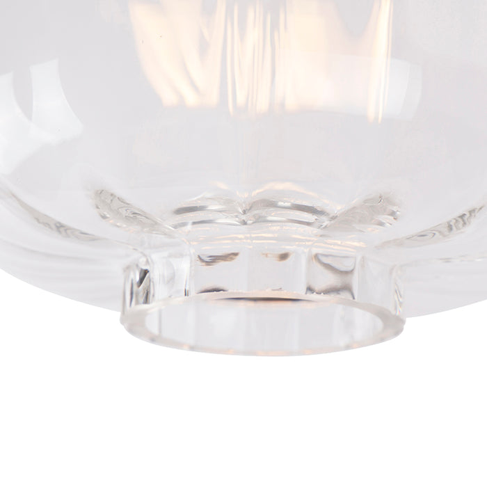 QAZQA Design plafondlamp zwart met helder glas - Qara