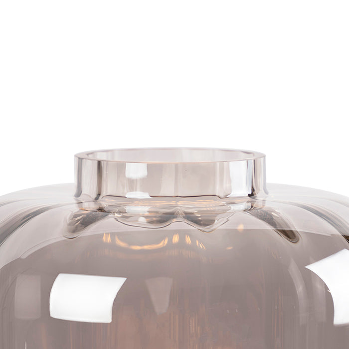 QAZQA Design tafellamp zwart met smoke glas - Qara