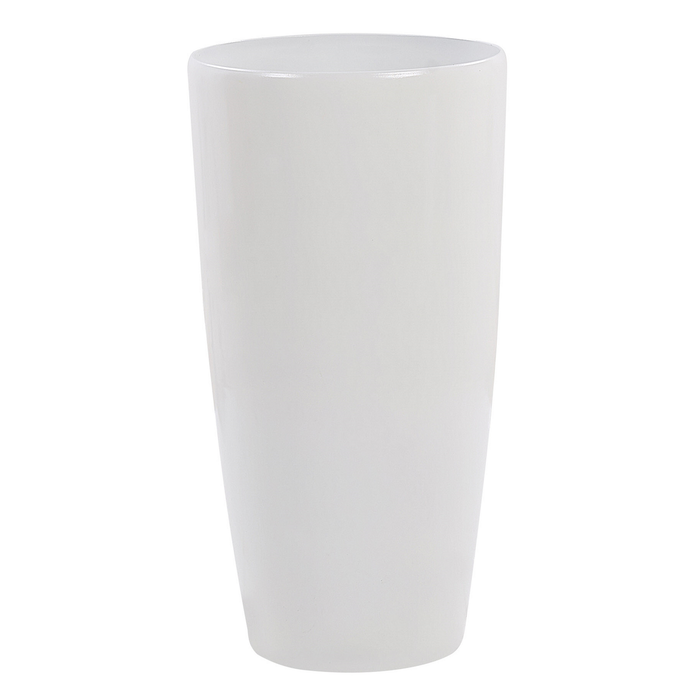 Beliani TSERIA Set van 2 bloempotten Wit