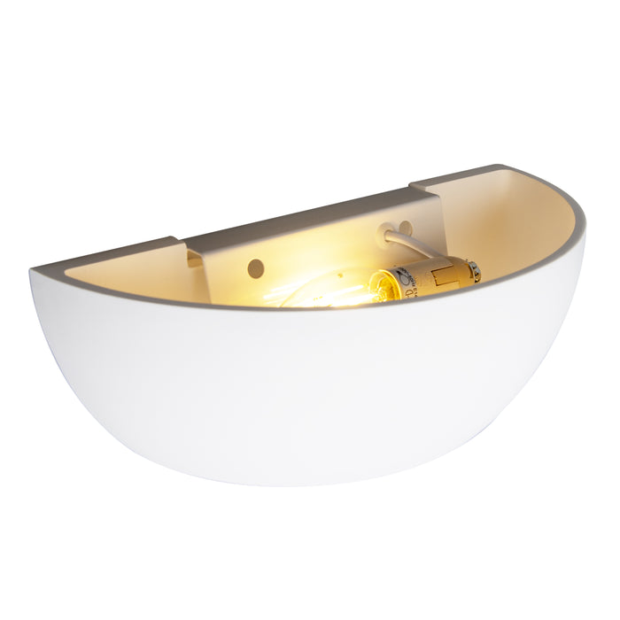 QAZQA Moderne wandlamp wit met lichteffect - Hiske