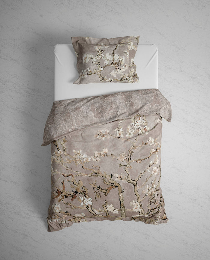 Heckett Lane Dekbedovertrek Katoen Satijn Boaz - wood taupe