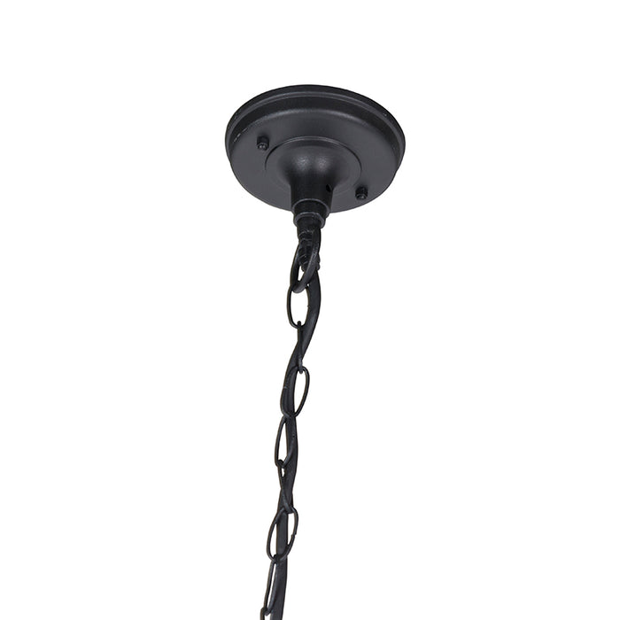 QAZQA Landelijke buiten hanglamp zwart IP44 - Guardado