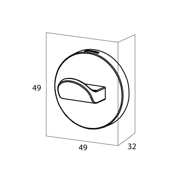 Tiger Noon Handdoekhaak Groot - Chroom