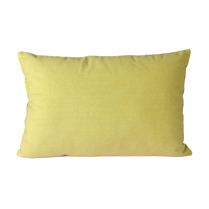 HKliving Striped Velvet Sierkussen 40 x 60 cm - Geel/Mosterd