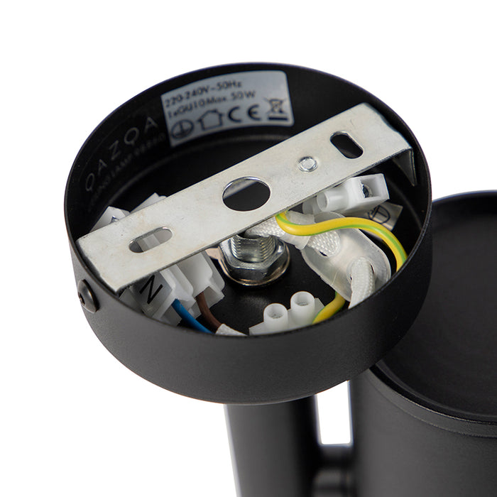 QAZQA Design plafondspot zwart kantelbaar GU10 50mm - Scopio Honey