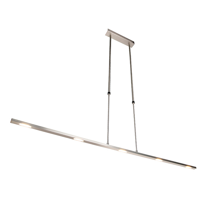 QAZQA Moderne hanglamp staal incl. LED verstelbaar - Bold