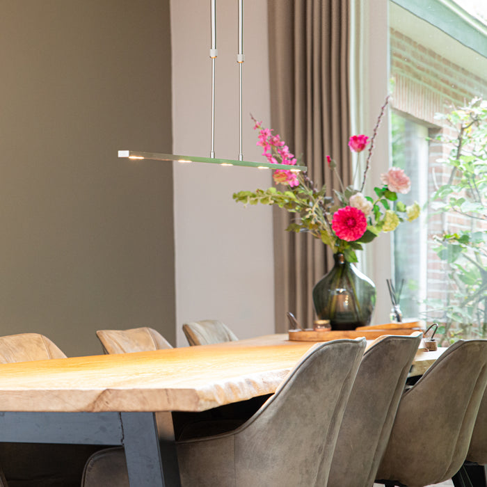 QAZQA Moderne hanglamp staal incl. LED verstelbaar - Bold