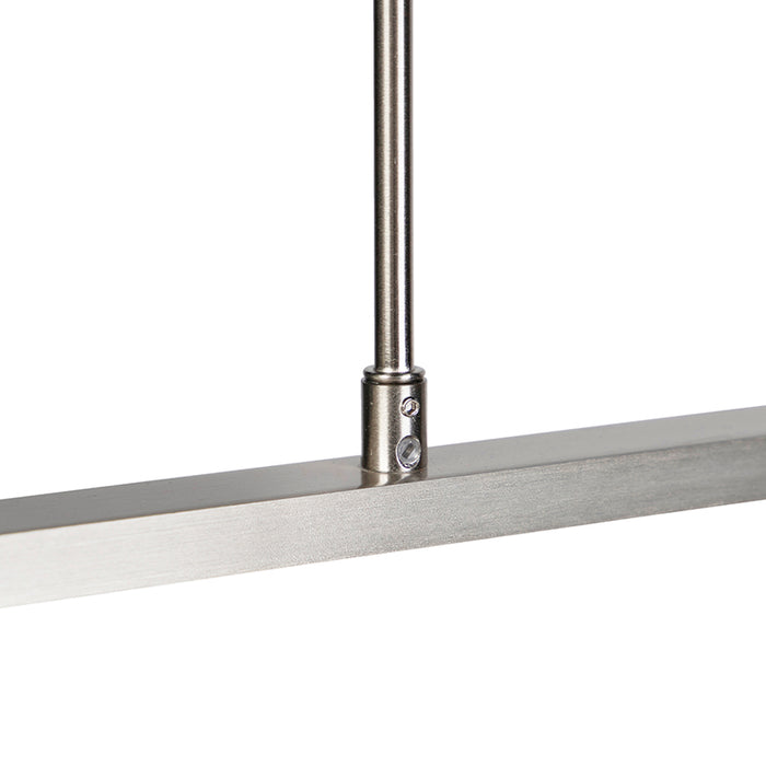 QAZQA Moderne hanglamp staal incl. LED verstelbaar - Bold