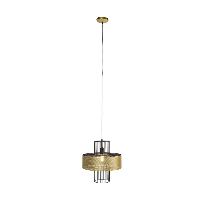 QAZQA Design hanglamp goud met zwart 40 cm - Tess