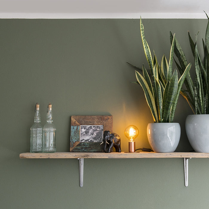 QAZQA Romantische tafellamp koper - Facil