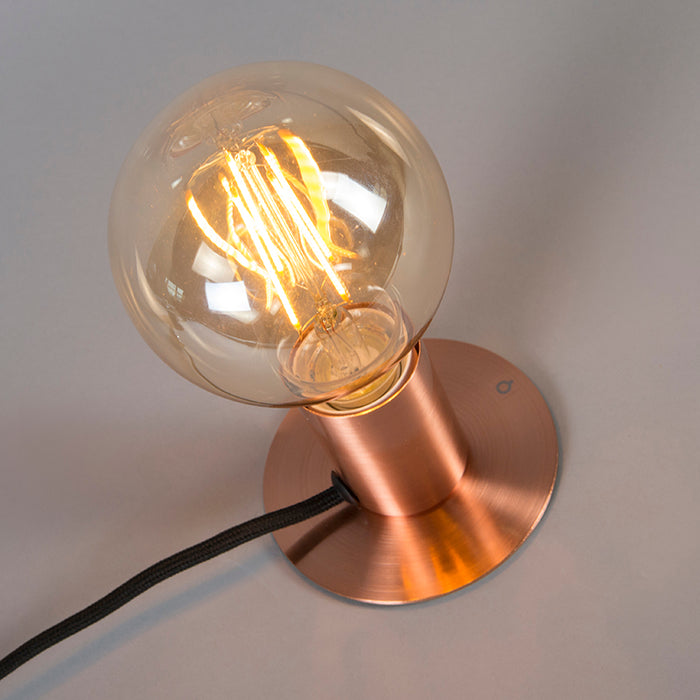 QAZQA Romantische tafellamp koper - Facil