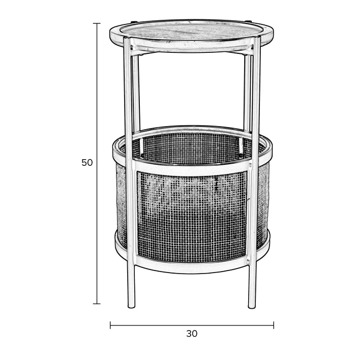 by fonQ Wave Bijzettafel - Zwart