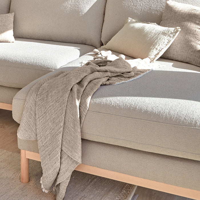 Kave Home Casilda Kussensloop 30 x 50 cm - Bruin