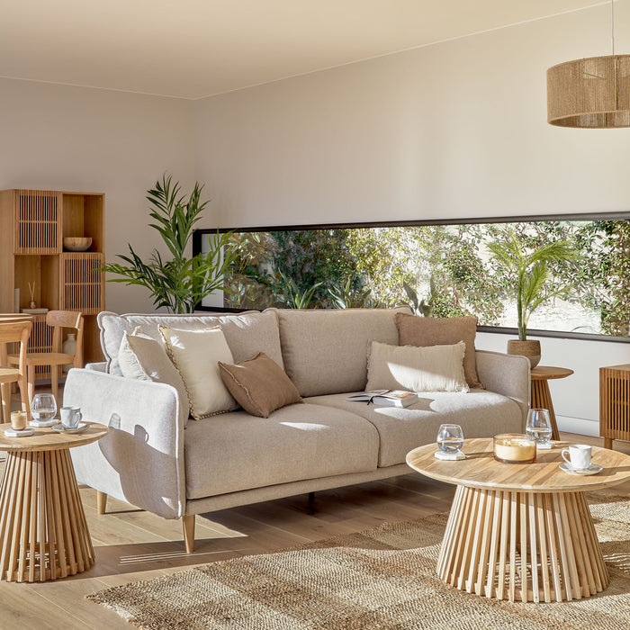 Kave Home Carlota 3-Zitsbank - Beige