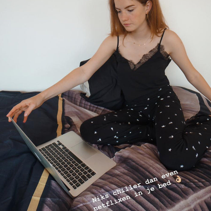 Y-NOT Bladeren Dekbedovertrek 240 x 240 cm