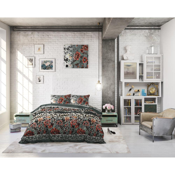 Sleeptime Dekbedovertrek Panther Lacy - antraciet