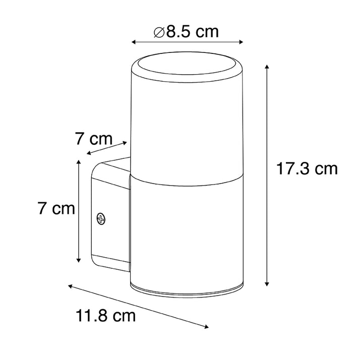 QAZQA Moderne buiten wandlamp zwart met opaal kap IP44 - Odense