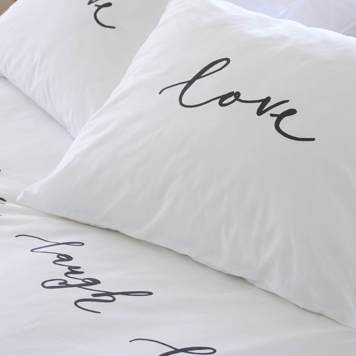 Walra - Dekbedovertrek Lively Love - 200x220 - Wit