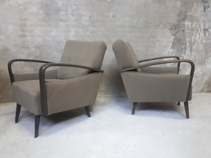 Reliving 2 Vintage Fauteuils 50'S Herbekleed