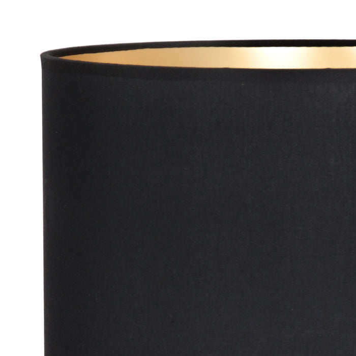 Light & Living Miley lampenvoet zwart met gouden binnenzijde