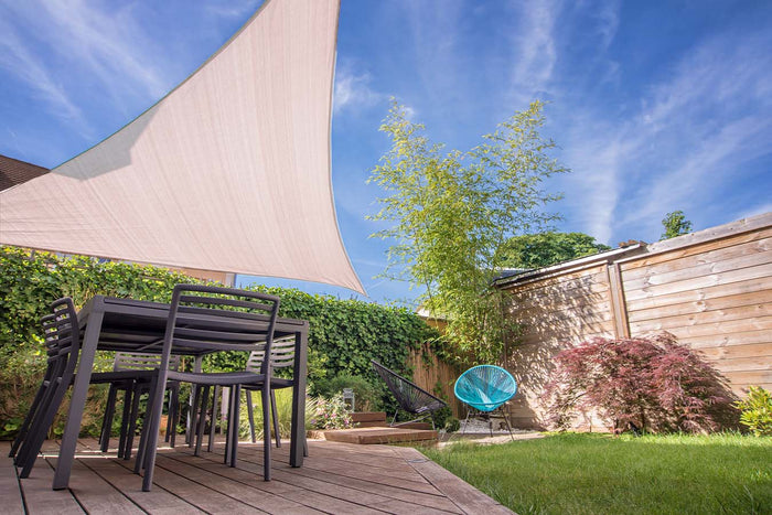 Feel Furniture - Schaduwdoek - Zonwering - Driehoek - 5 m - Taupé