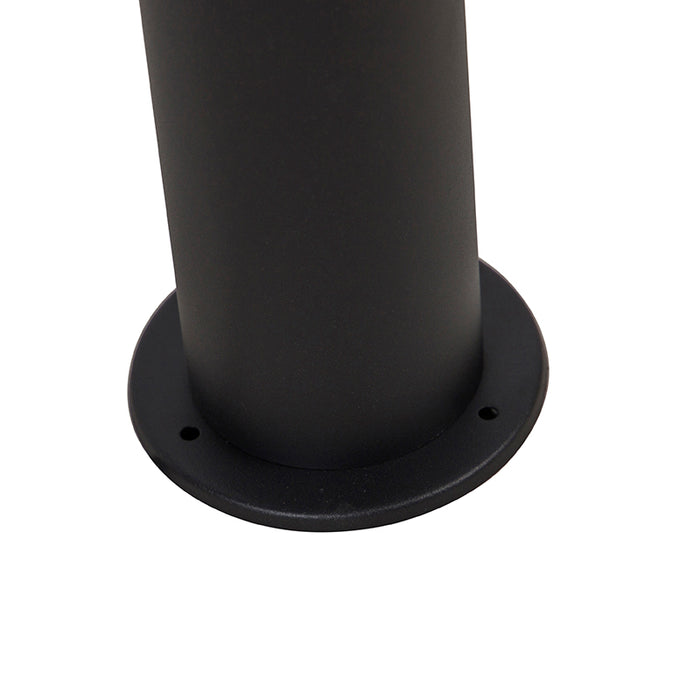 QAZQA Buitenlamp zwart met opaal witte kap 50 cm - Odense