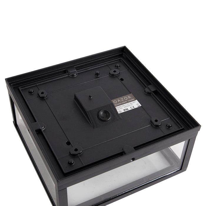 QAZQA Industriële plafondlamp zwart IP44 2-lichts - Charlois