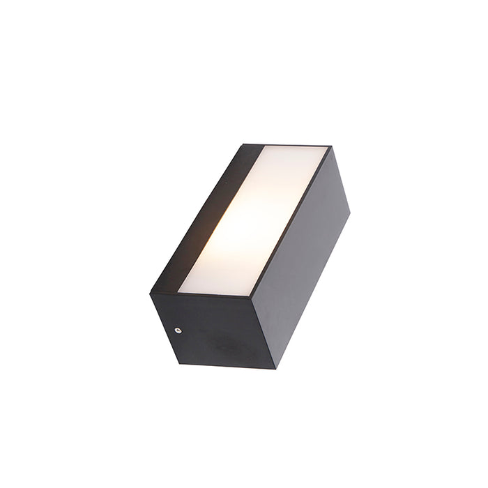 QAZQA Moderne wandlamp zwart IP54 - Houks