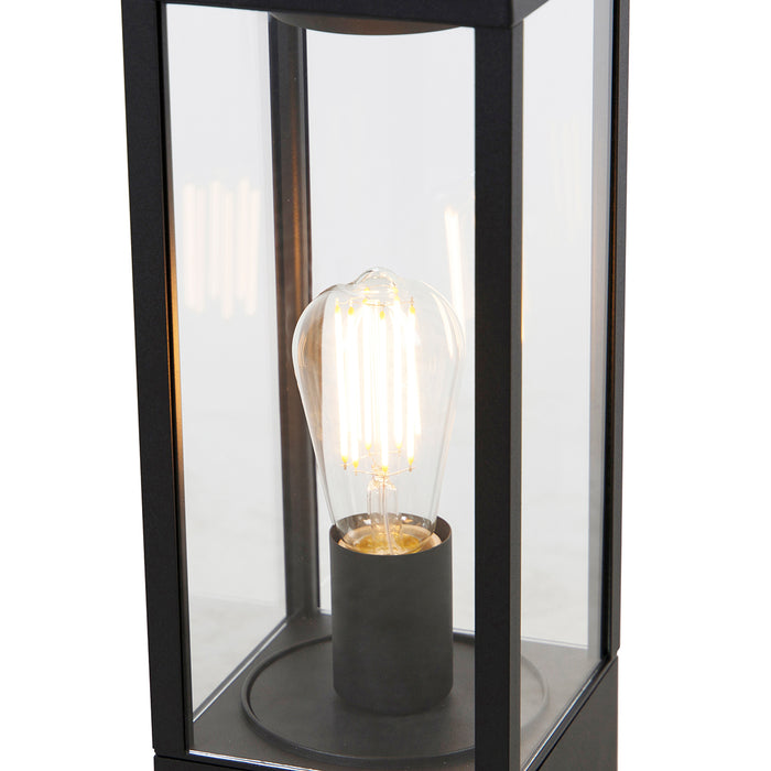 QAZQA Industriële staande buitenlamp zwart 40 cm IP44 - Charlois