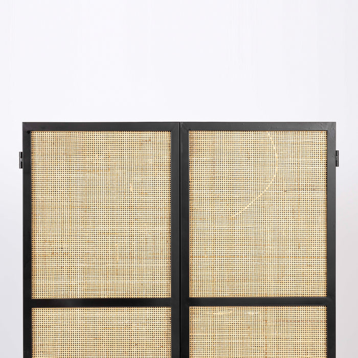 by fonQ Wave Opbergkast - H 145 x B 70 cm - Zwart