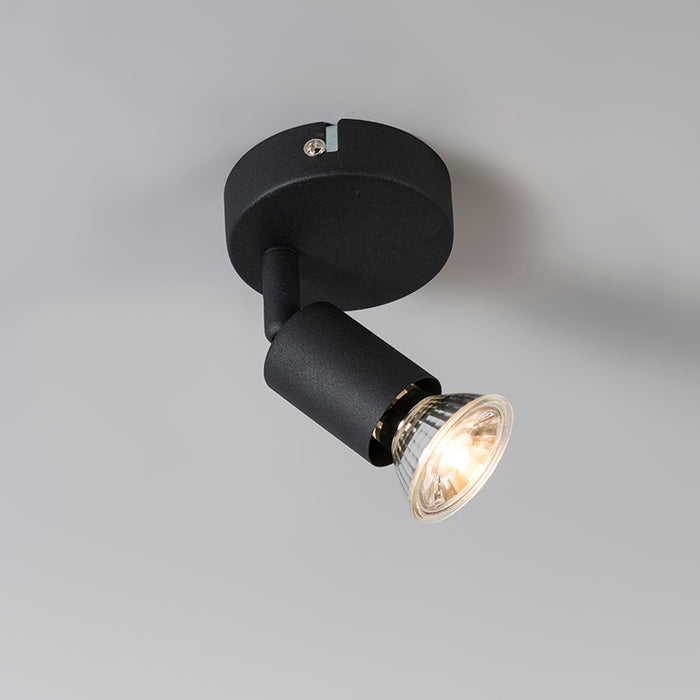 QAZQA Moderne plafondspot zwart kantelbaar - Jeany