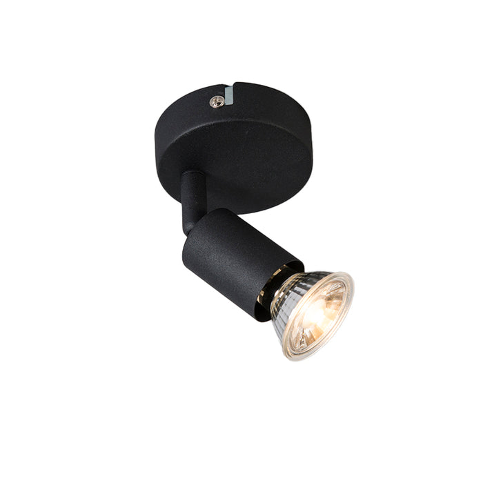 QAZQA Moderne plafondspot zwart kantelbaar - Jeany