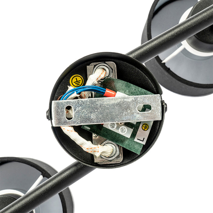 QAZQA Moderne plafondlamp zwart 89,5 cm 4-lichts verstelbaar - Hetta