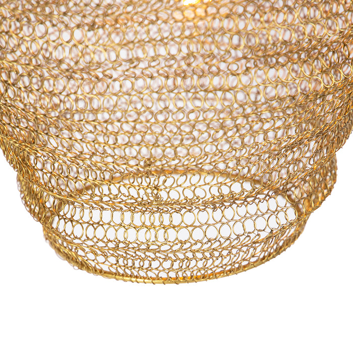 QAZQA Oosterse hanglamp goud 30 cm - Nidum