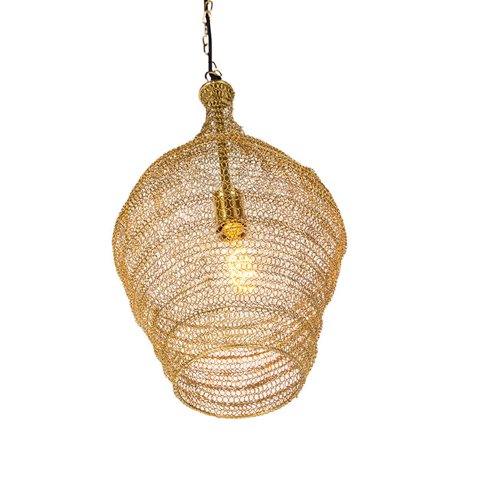 QAZQA Oosterse hanglamp goud 30 cm - Nidum