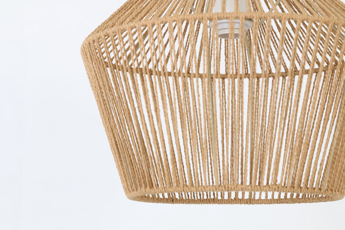 Light & Living Hanglamp Caspian - Bruin|Wit- Ø40cm