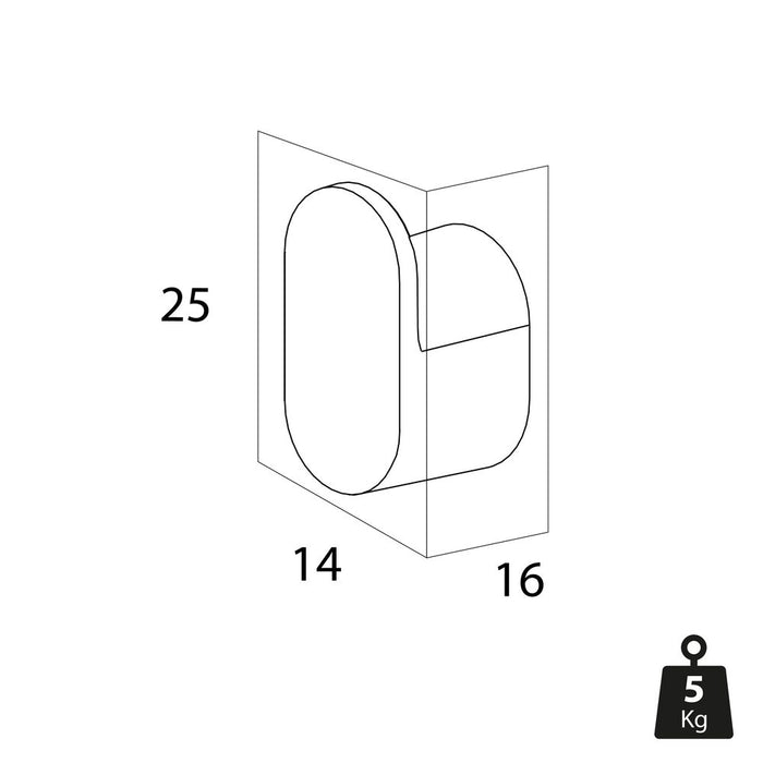 Tiger Carv Handdoekhaak 2 st. - Zwart