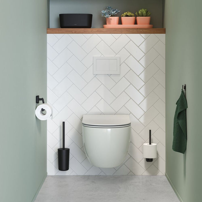 Tiger Carv Toiletborstel met Houder - Zwart