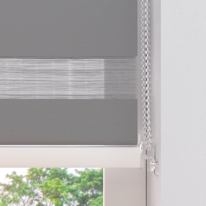 Duo Rolgordijn Splendid - Lichtdoorlatend - Grijs - 70x175 cm