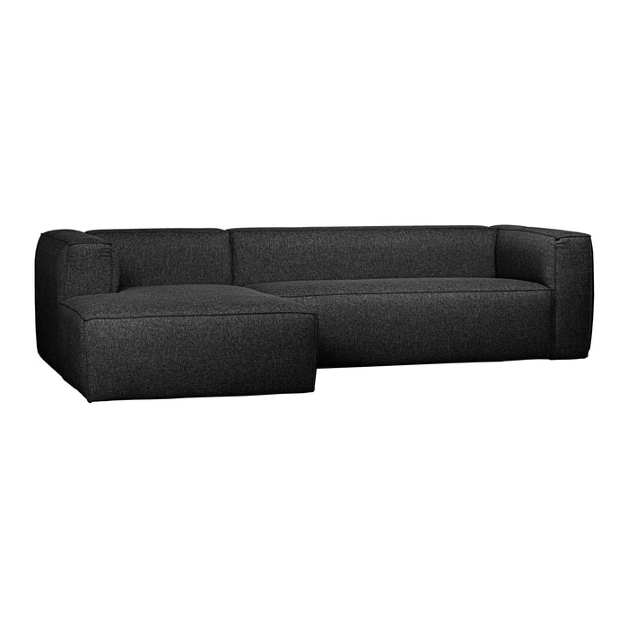 WOOOD Bean Hoekbank met Chaise Longue Links - Melange - Dark Grey