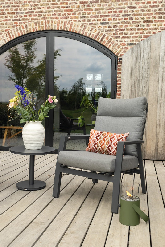 VDG Azoren loungestoel verstelbaar - Antraciet