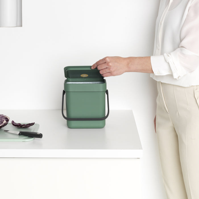 Brabantia Sort & Go Afvalemmer 3 L - Groen