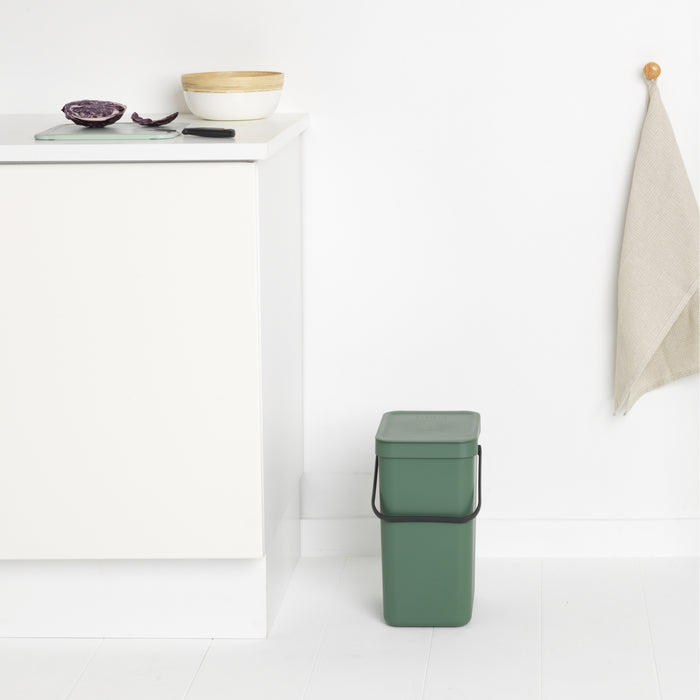 Brabantia Sort & Go Afvalemmer / Opberger 12 L - Groen