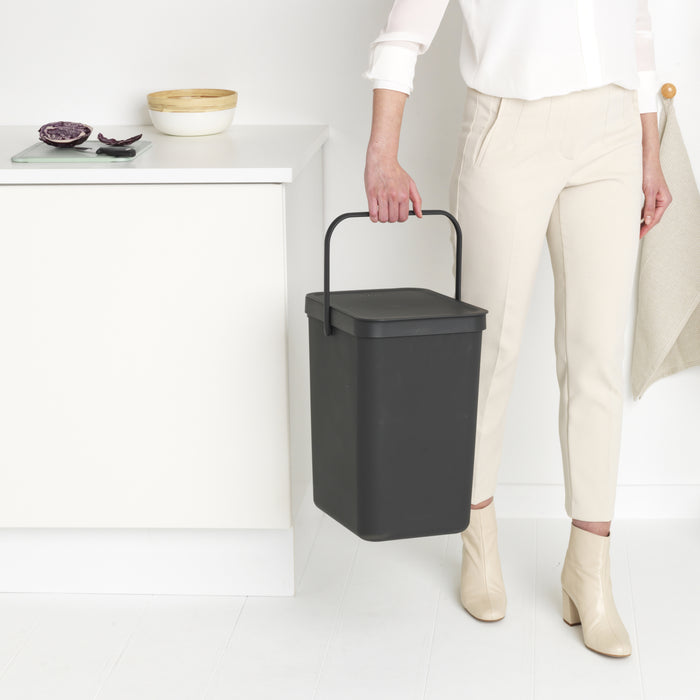 Brabantia Sort & Go Afvalemmer 25 L - Donkergrijs