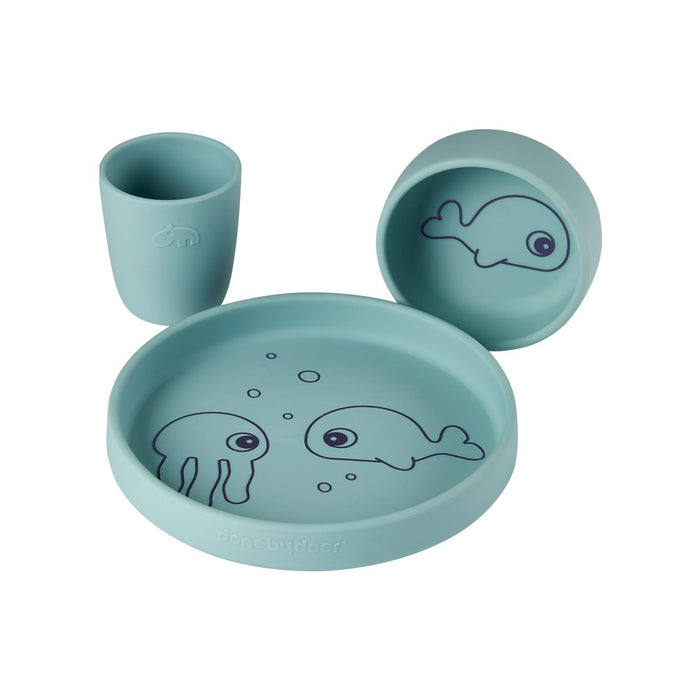 Done by Deer Sea Friends Serviesset - Blauw
