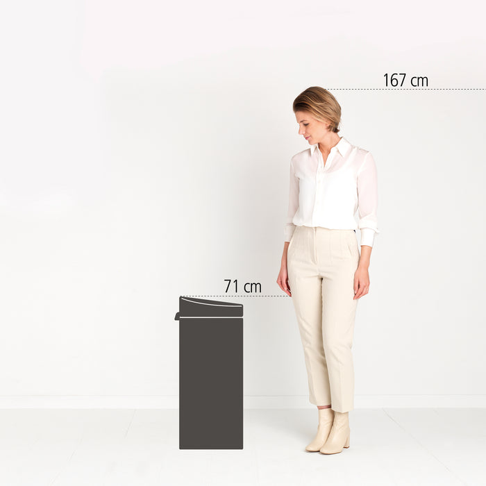 Brabantia Touch Bin afvalemmer 30 Liter - Soft Beige