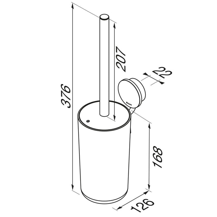Geesa Opal Toiletborstel met Houder - Zwart