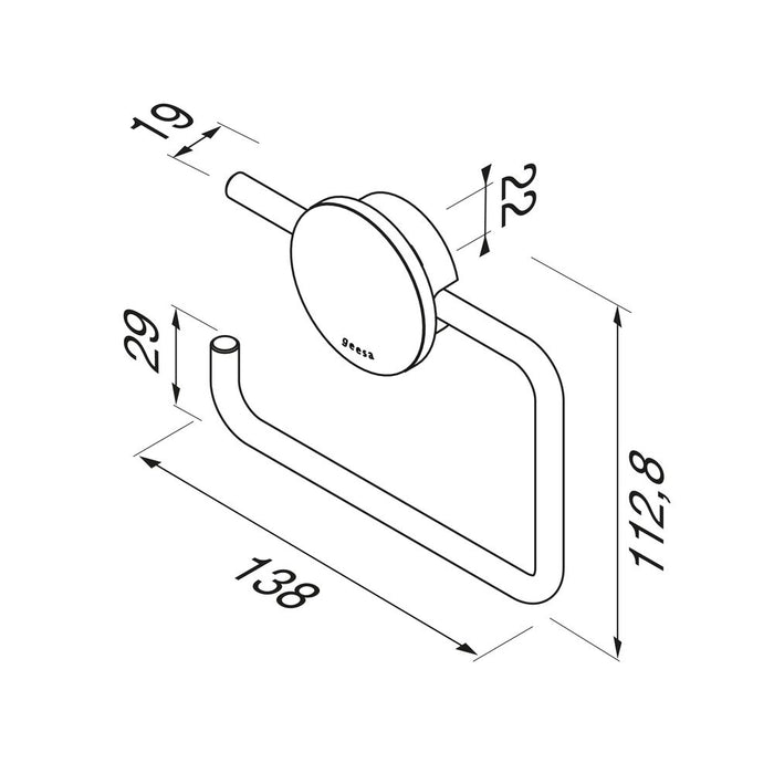 Geesa Opal Toiletrolhouder - Zonder klep - Goud