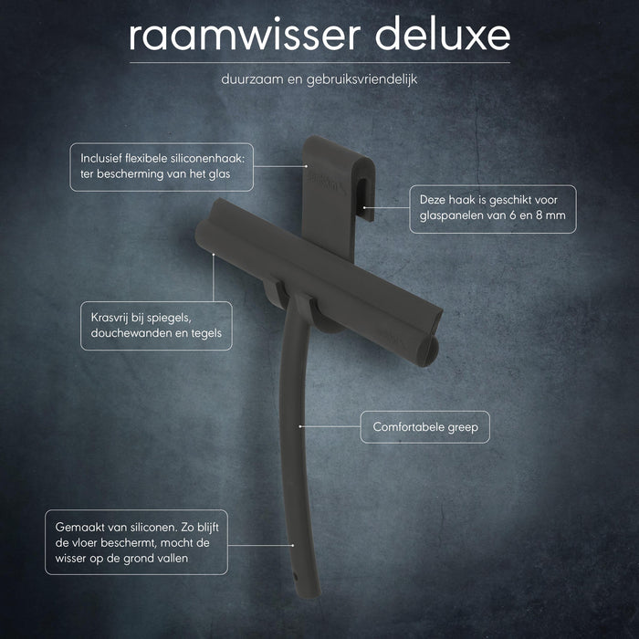 Sealskin Deluxe Raamwisser inclusief flexibele Glashaak - Zwart