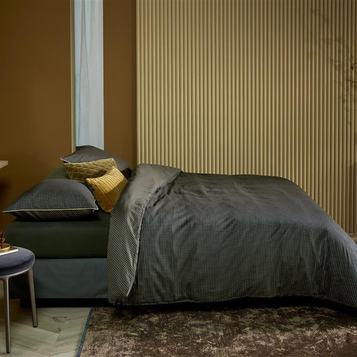 Kardol Richmond Dekbedovertrek 200 x 200/220 cm - Donkergroen